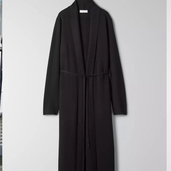 Babaton Aritzia Kirby Black Knit Robe Cardigan - Picture 5 of 6